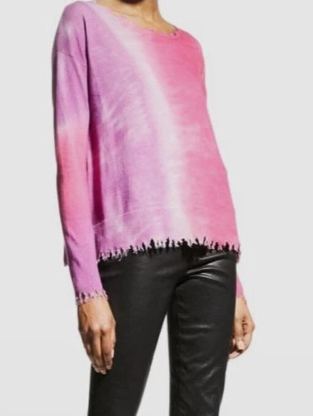 Lisa Todd Hot Pink Purple Tie-Dye Long Sleeve 100% Cotton Top Size Small - Picture 6 of 11